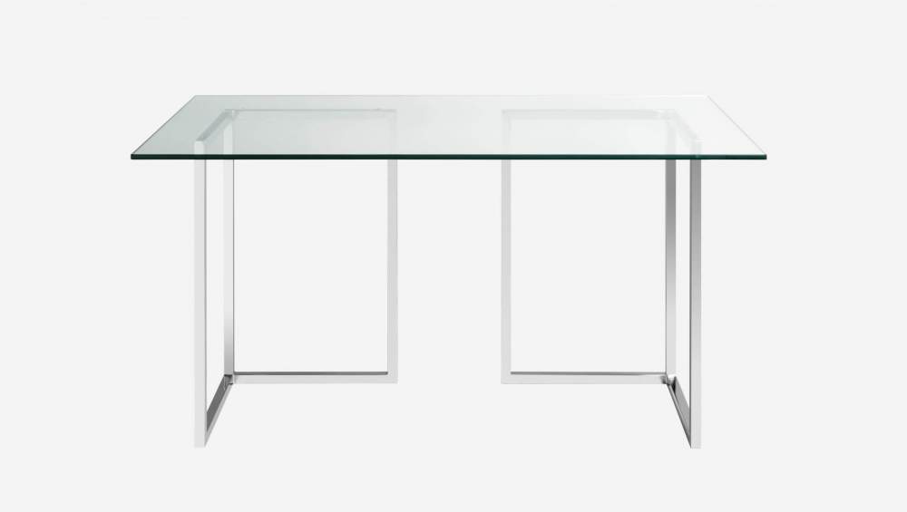 Tampo em vidro temperado - Transparente - 140 x 80 cm