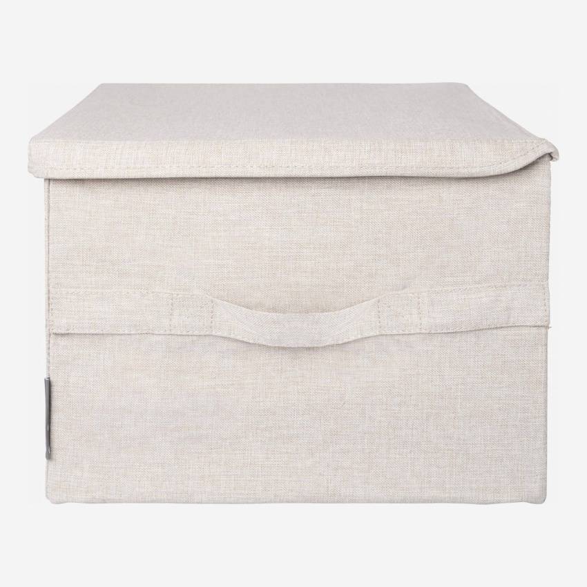 Boîte de rangement en tissu – 45 x 25 x 35 cm – Beige