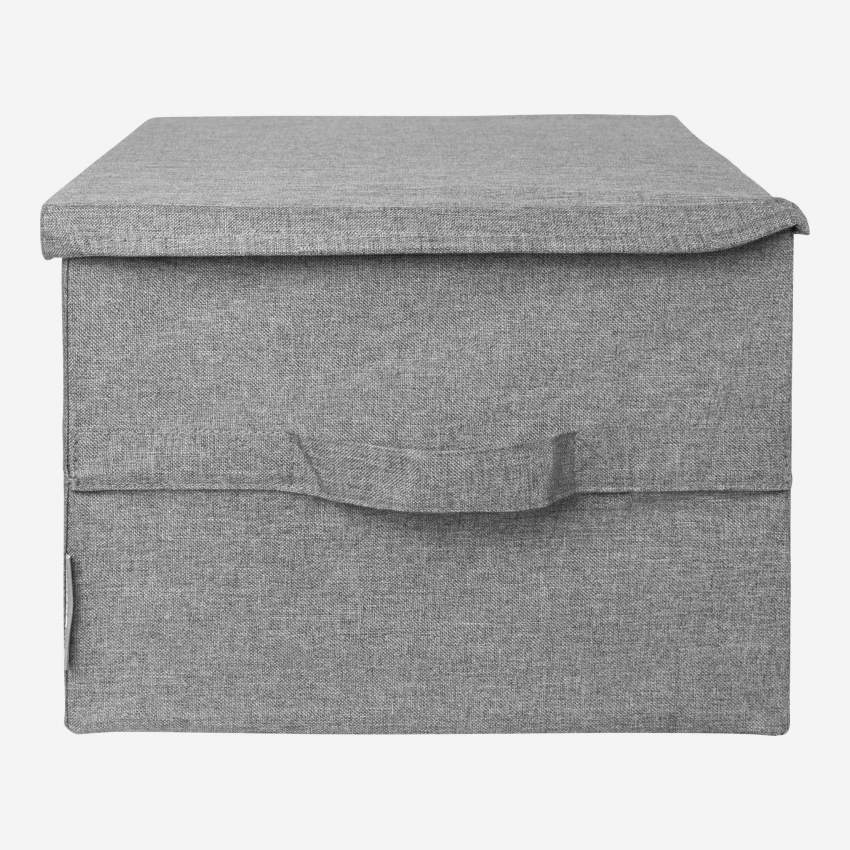 Caja de almacenaje de tela – 45 x 25 x 35 cm – Gris