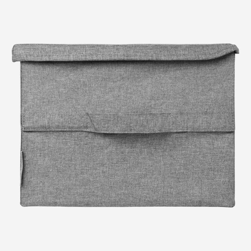 Caixa de arrumação em tecido – 45 x 25 x 35 cm – Cinzento