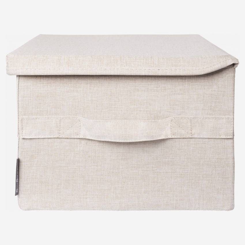 Caixa de arrumação em tecido – 41 x 22 x 31 cm – Bege