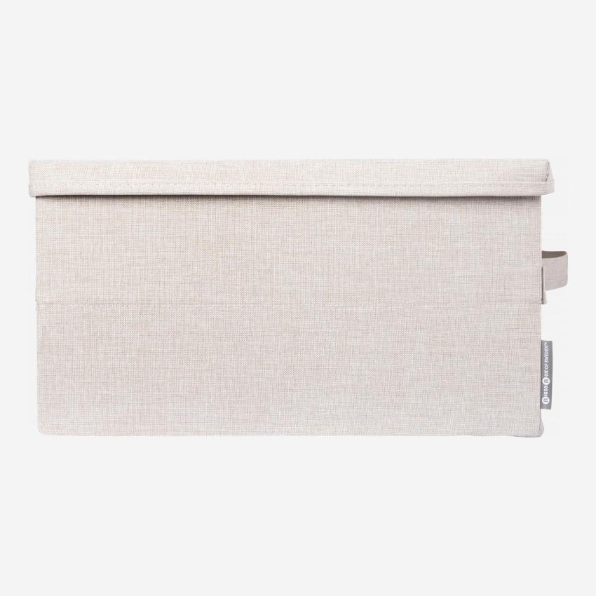 Boîte de rangement en tissu – 41 x 22 x 31 cm – Beige
