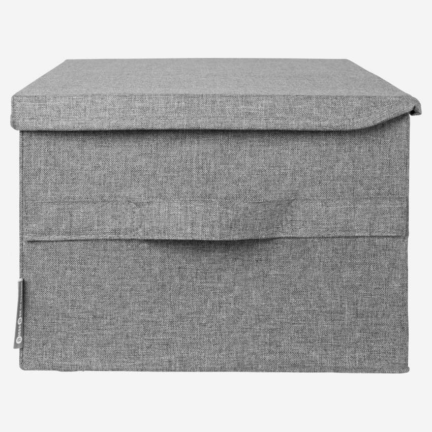 Caja de almacenaje de tela – 41 x 22 x 31 cm – Gris