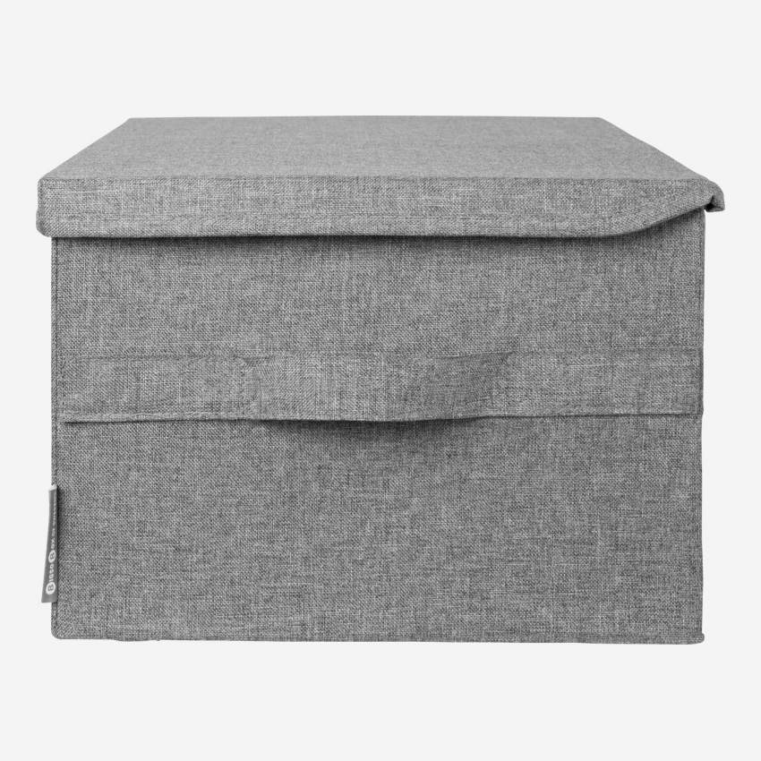 Boîte de rangement en tissu – 41 x 22 x 31 cm – Gris