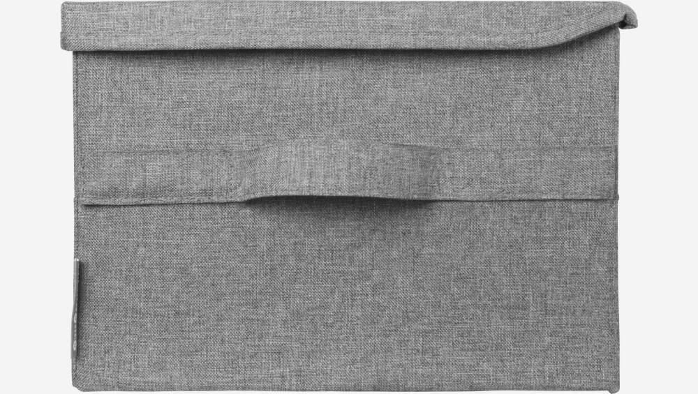 Caixa de arrumação em tecido – 41 x 22 x 31 cm – Cinzento