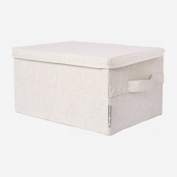 Aufbewahrungsbox aus Stoff – 36 x 19 x 27 cm – Beige