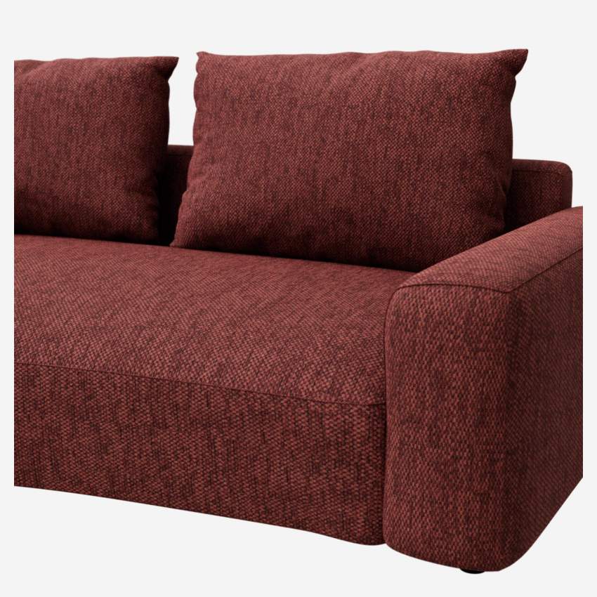 Canapé d'angle gauche de forme organique en tissu Copparo - Rouge amourette 