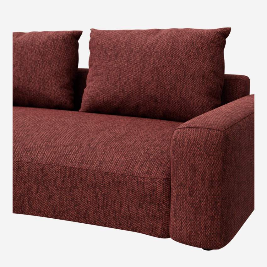 Canapé d'angle gauche de forme organique en tissu Copparo - Rouge amourette 