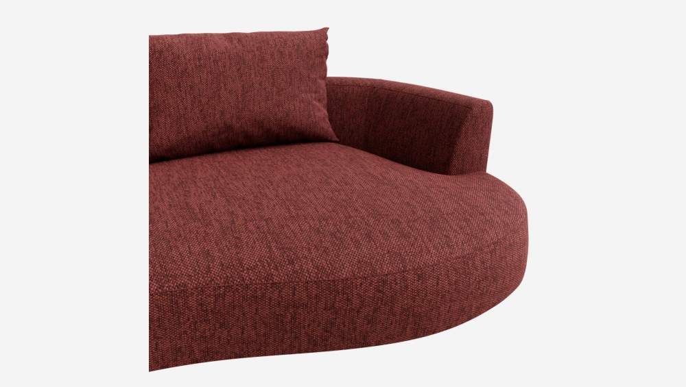 Canapé d'angle droit de forme organique en tissu Copparo - Rouge amourette 