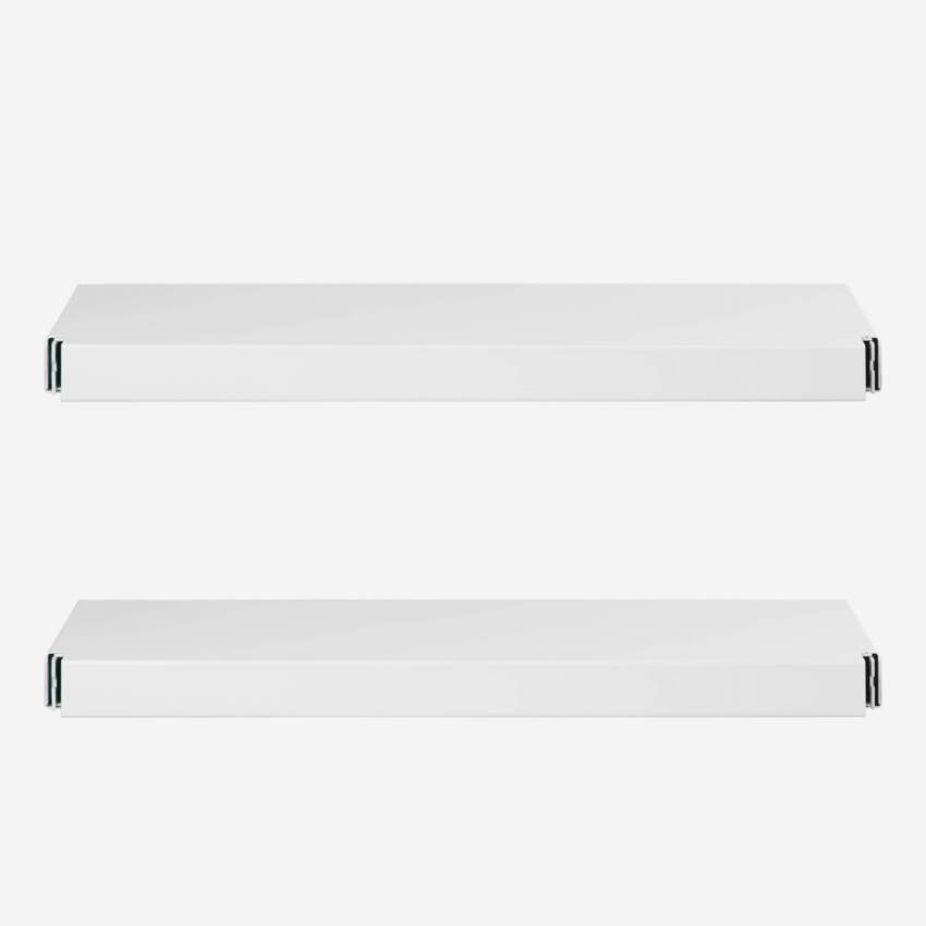 Lote de 2 prateleiras em aço - 60 cm - Branco - Design by Terence Woodgate 