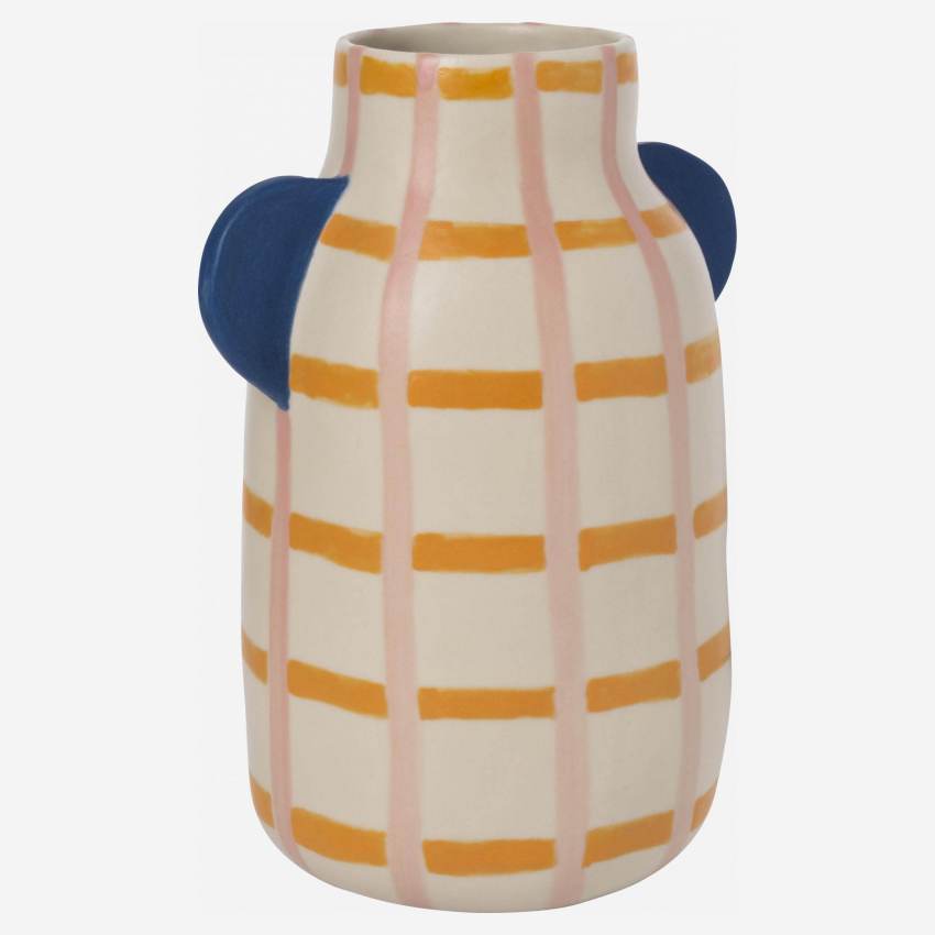 Vase aus Sandstein - 18 cm - Bunt