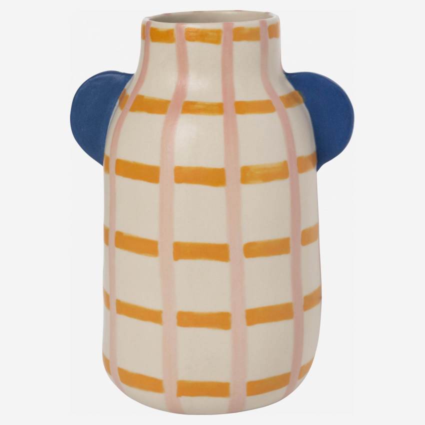 Vase aus Sandstein - 18 cm - Bunt
