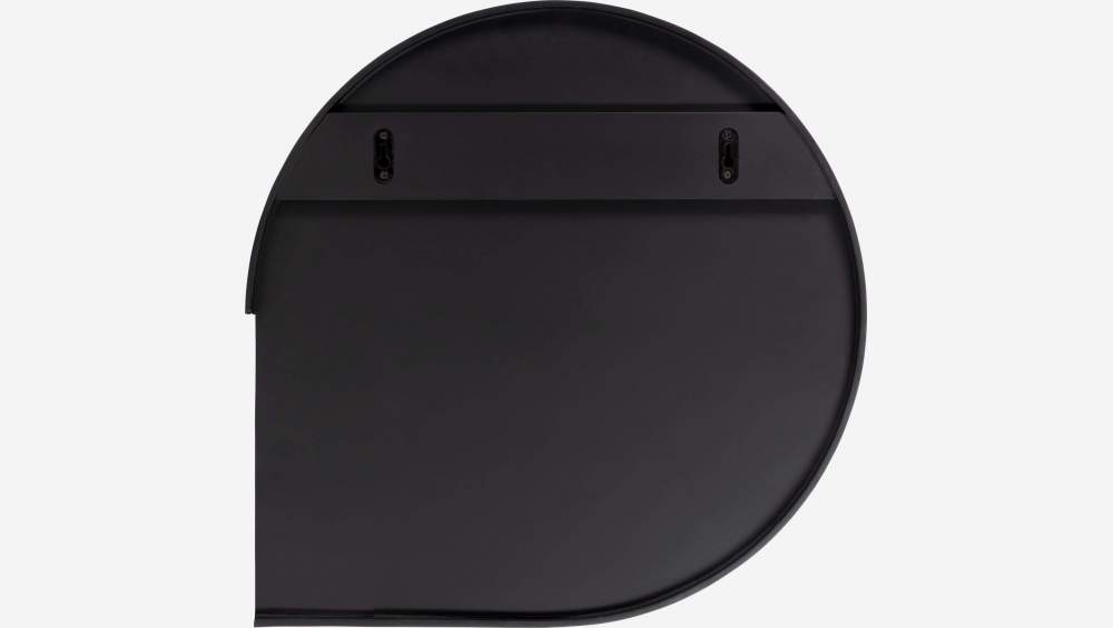 Runder Spiegel aus Holz - 50 cm - Schwarz