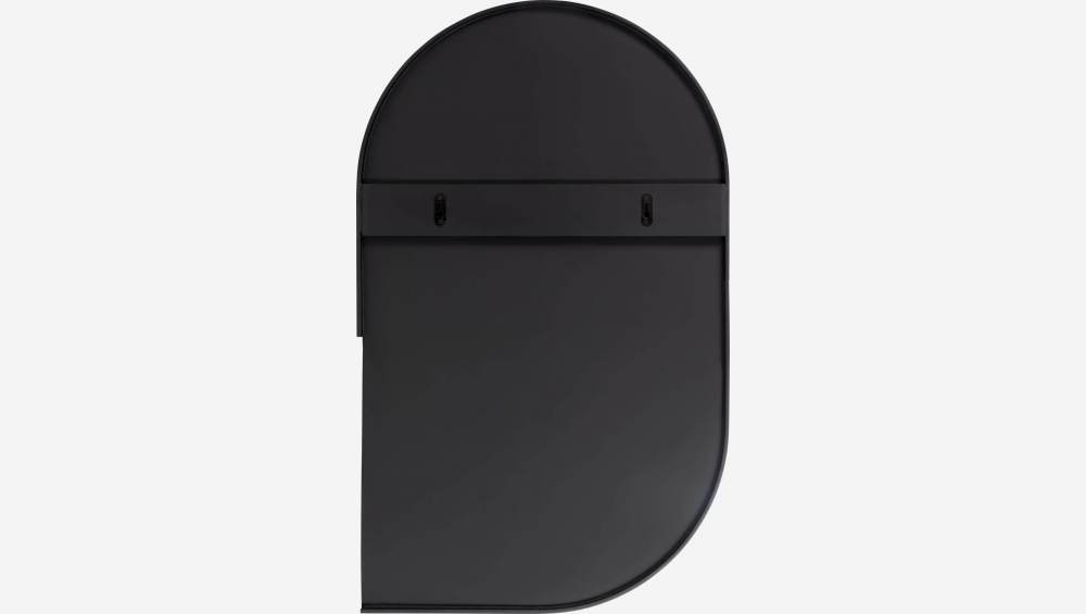 Espejo ovalado de madera - 82 x 50 cm - Negro