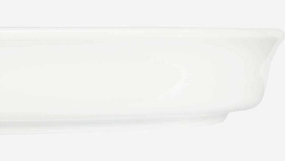 Servierteller, 33 cm, aus weißem Porzellan