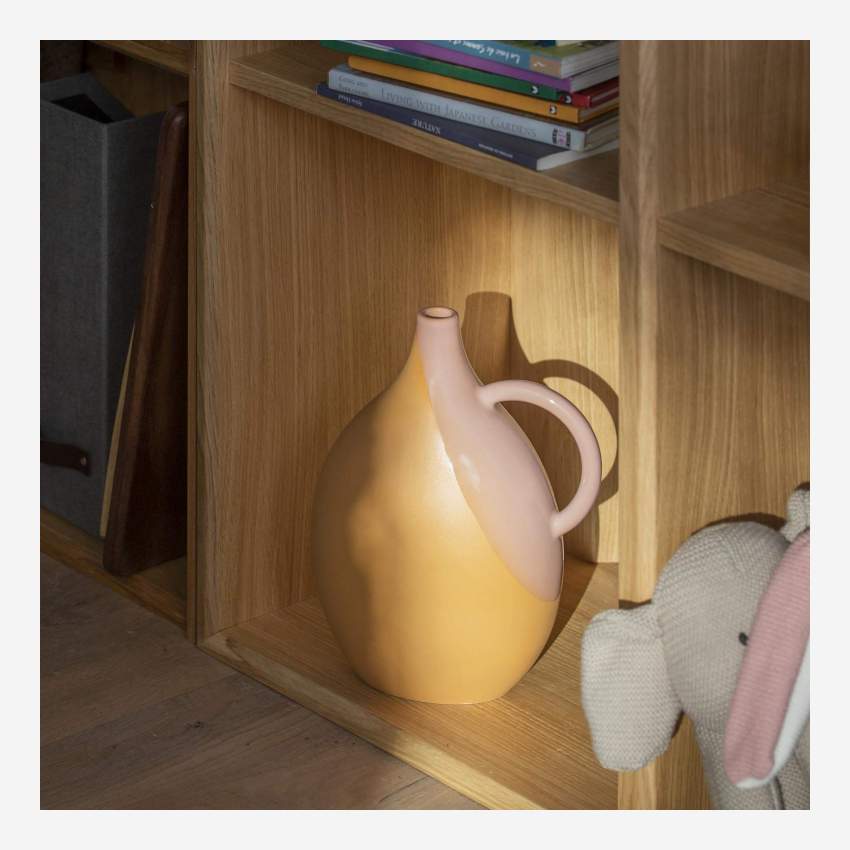 Vaso in ceramica - 17 x 37 cm - Ocra