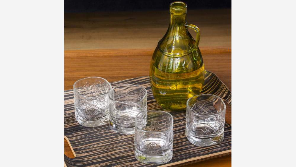 Conjunto de 4 copos de whisky de vidro - Transparente