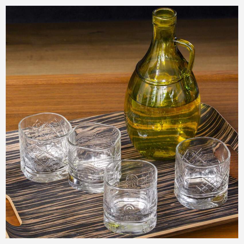 Set 4 vasos de whisky de vidrio - Transparente