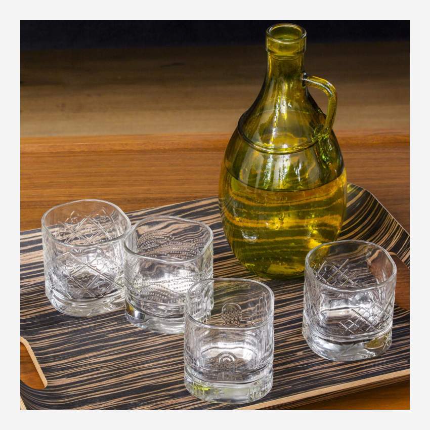 Set 4 vasos de whisky de vidrio - Transparente