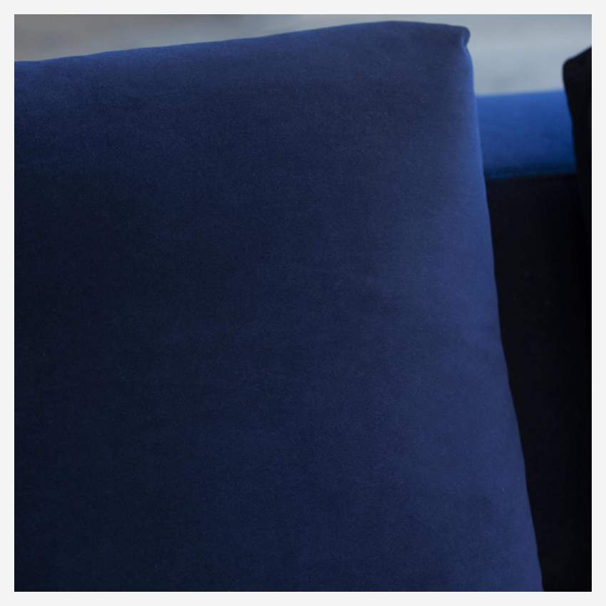 Sofá 3 plazas de terciopelo - Azul tinta