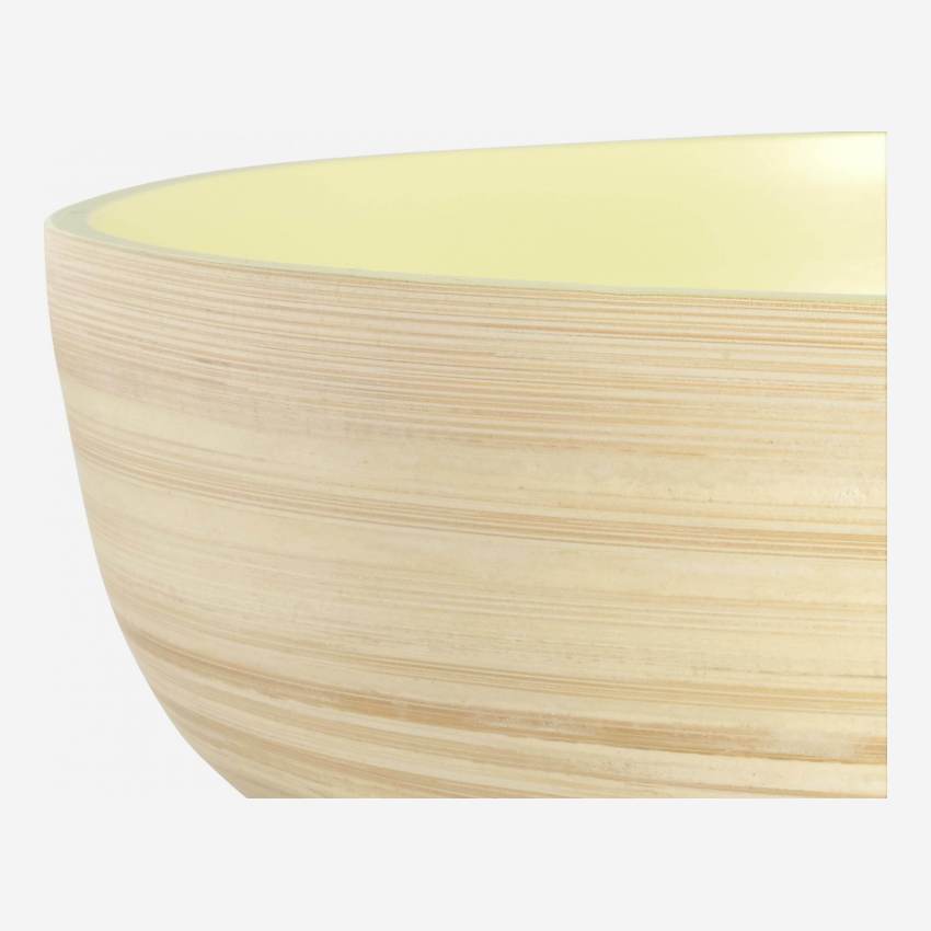 Schale aus Bambus - 30 cm - Gelb
