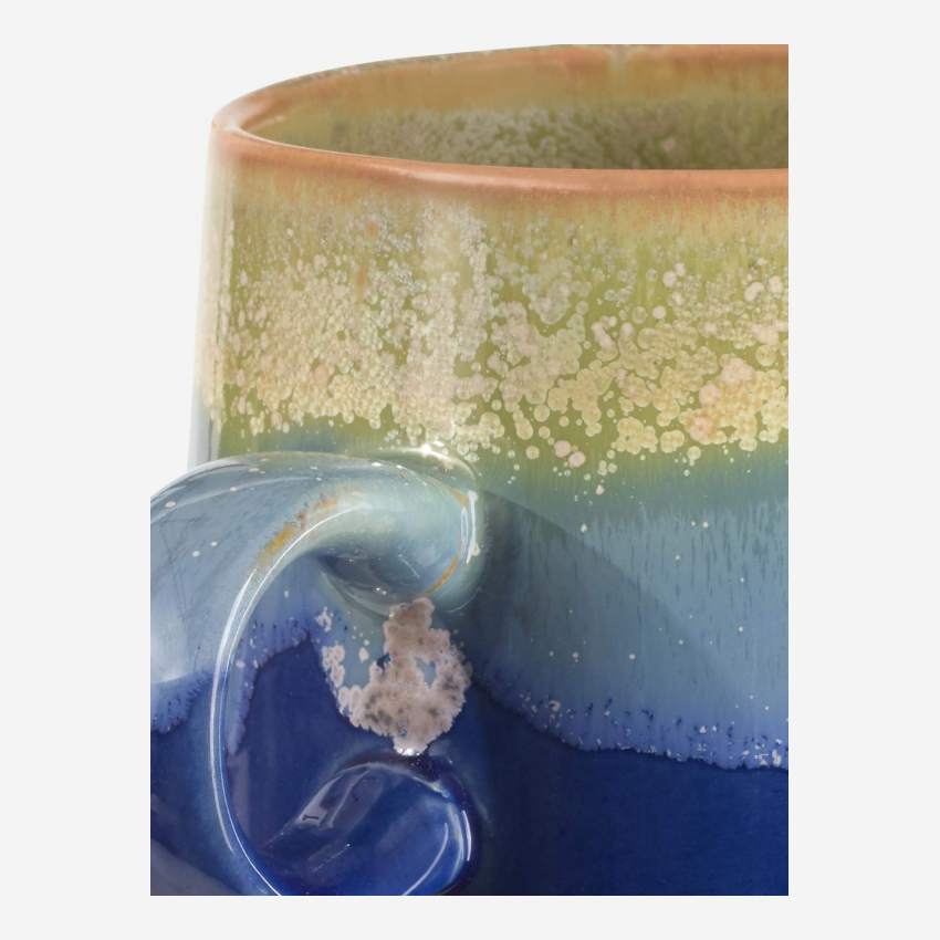 Tasse aus Sandstein mit reaktiver Glasur - Blau - 350 ml
