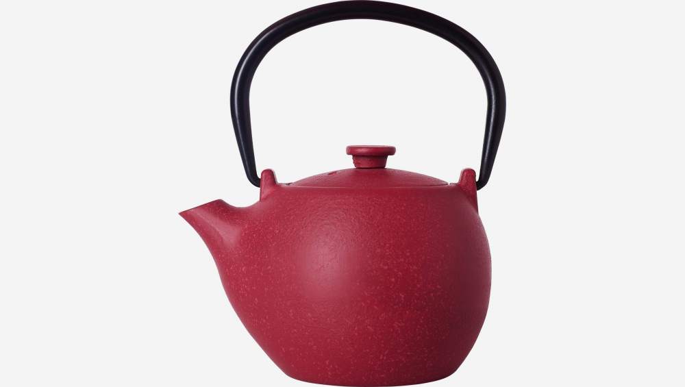Teekanne aus Gusseisen - 0,4 Liter - Rot
