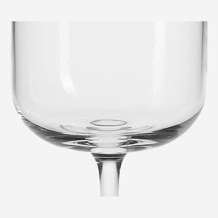 Glas op voet van gerookt glas - 385 ml - Transparant