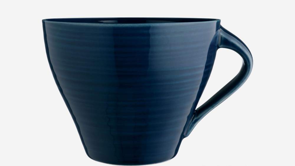Tasse aus Sandstein, nachtblau lackiert