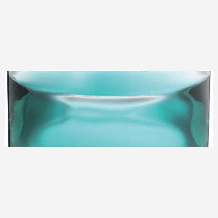 Beker van glas - 10 cm - Blauw