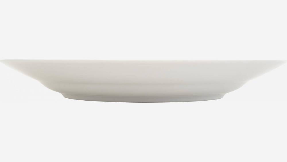 Plato de postre de porcelana 23cm blanca - Design by Queensberry & Hunt
