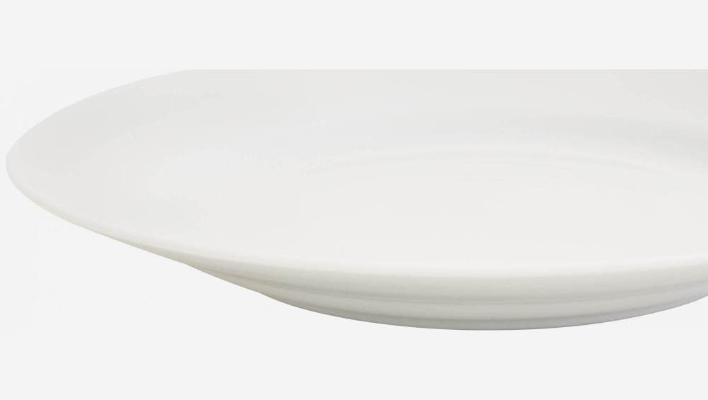 Prato de sobremesa em porcelana - 23 cm - Branco - Design by Queensberry & Hunt
