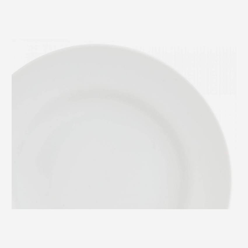 Piatto da dessert in porcellana - Bianco - 23 cm