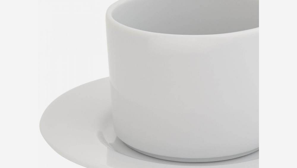 Tasse à thé avec soucoupe en porcelaine - Blanc - Design by Queensberry & Hunt