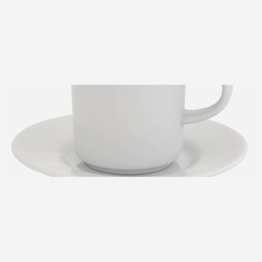 Porseleinen koffiekop met schoteltje - Wit - Design by Queensberry & Hunt