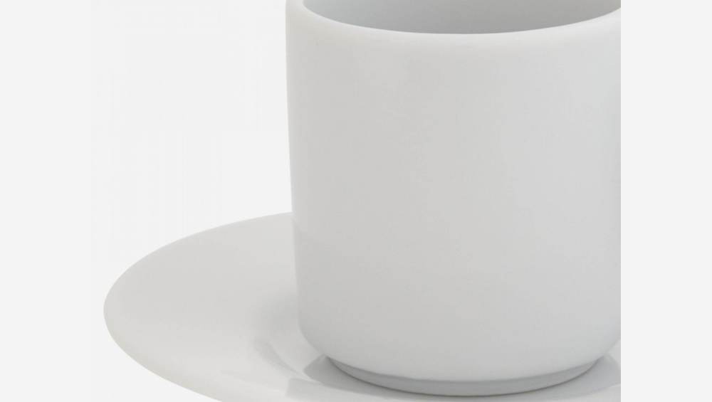 Tasse à café avec soucoupe en porcelaine - Blanc - Design by Queensberry & Hunt