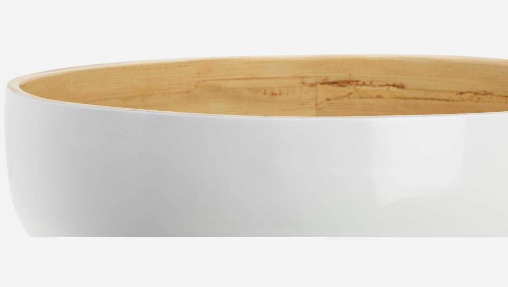 Salatschüssel aus Bambus - 30 cm - Weiß