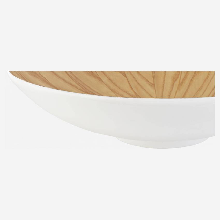 Salatschüssel aus Bambus - 45 cm - Weiß