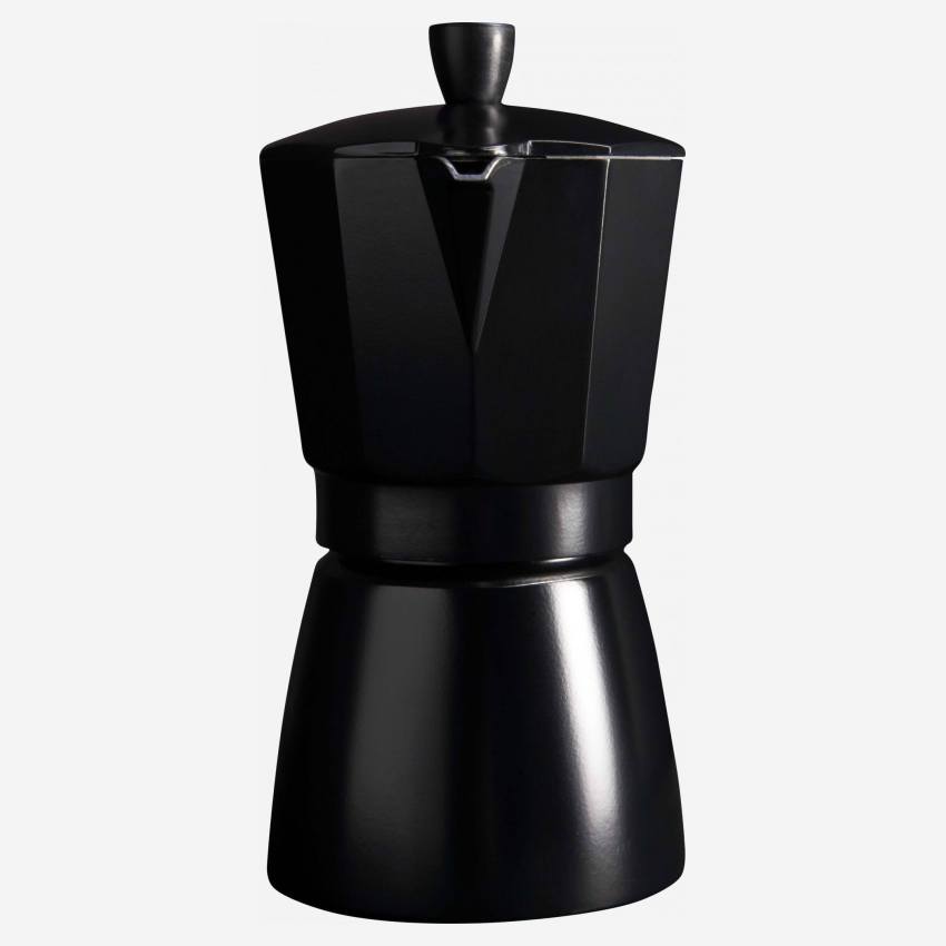 Italiaans koffiezetapparaat van aluminium - Zwart 