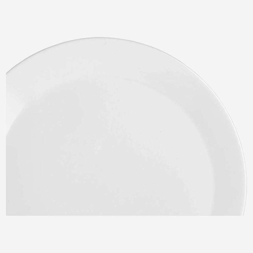 Piatto da dessert in porcellana - Bianco - 19 cm