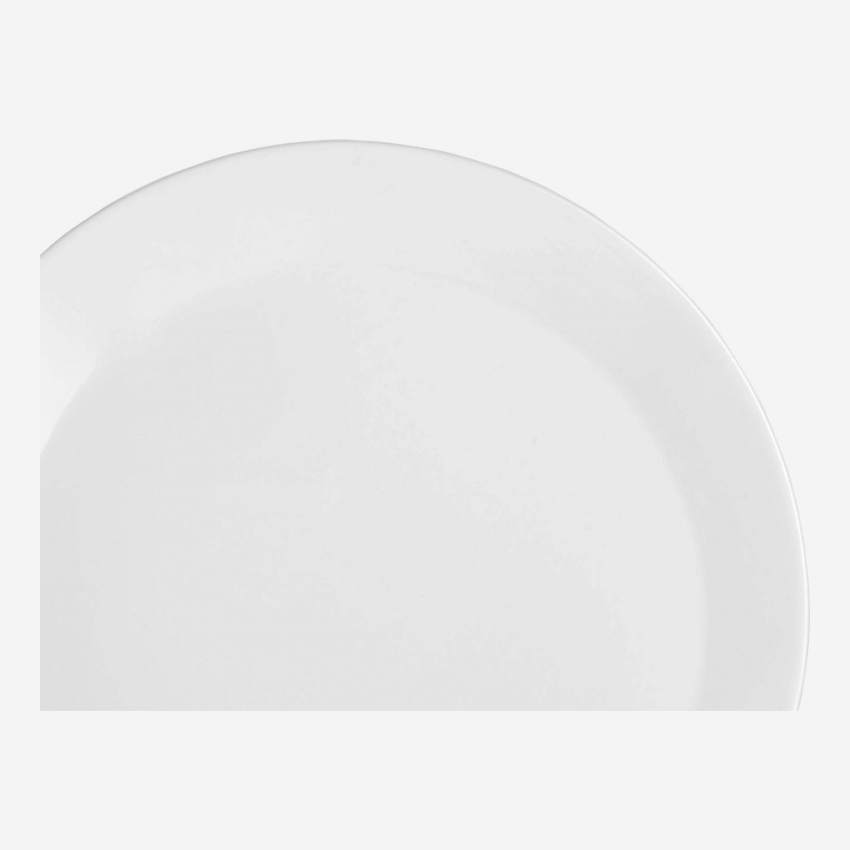 Prato de sobremesa 19cm de porcelana branca