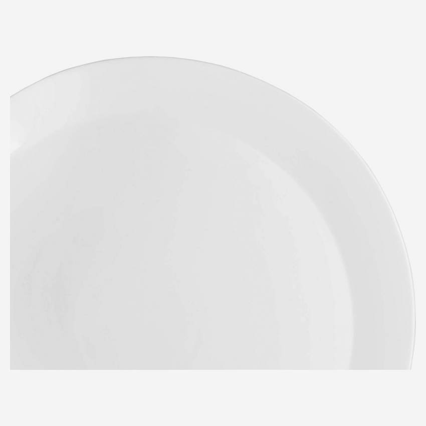 Dessertteller, 32 cm, aus weißem Porzellan