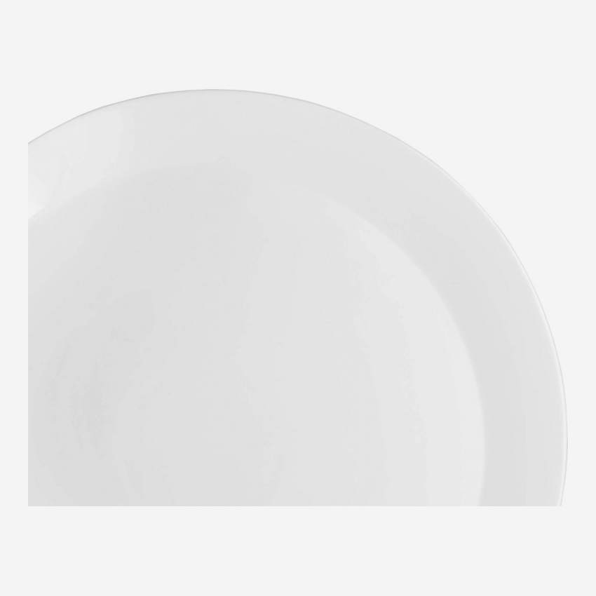 Dessertteller, 32 cm, aus weißem Porzellan