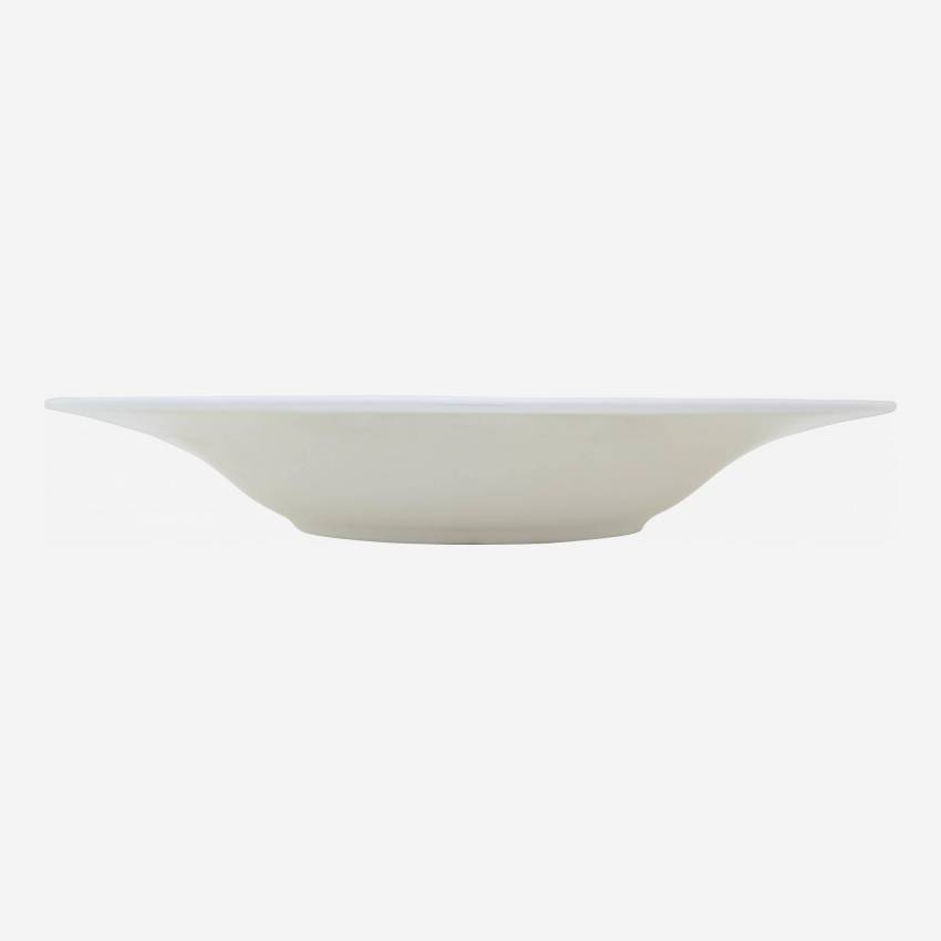 Diep bord van porselein - 27 cm – Wit