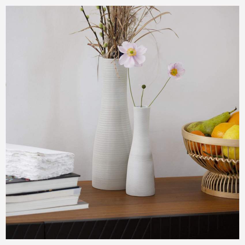 Vaso de cerâmica - 21 cm - Branco