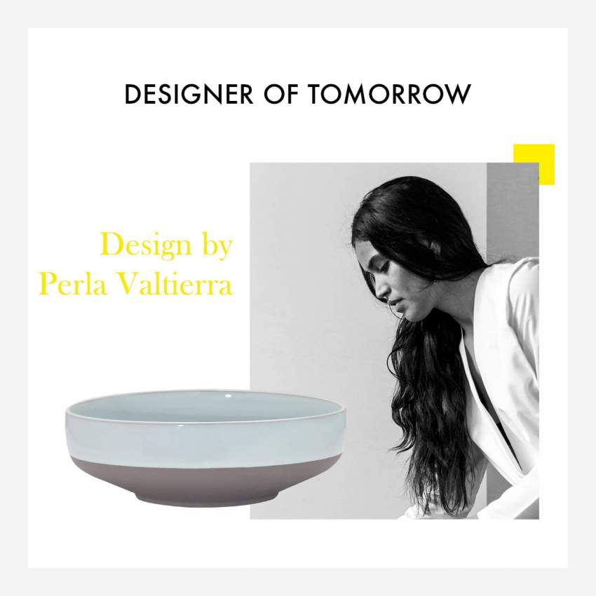 Plat de service 33cm marron et vert - Design by Perla Valtierra