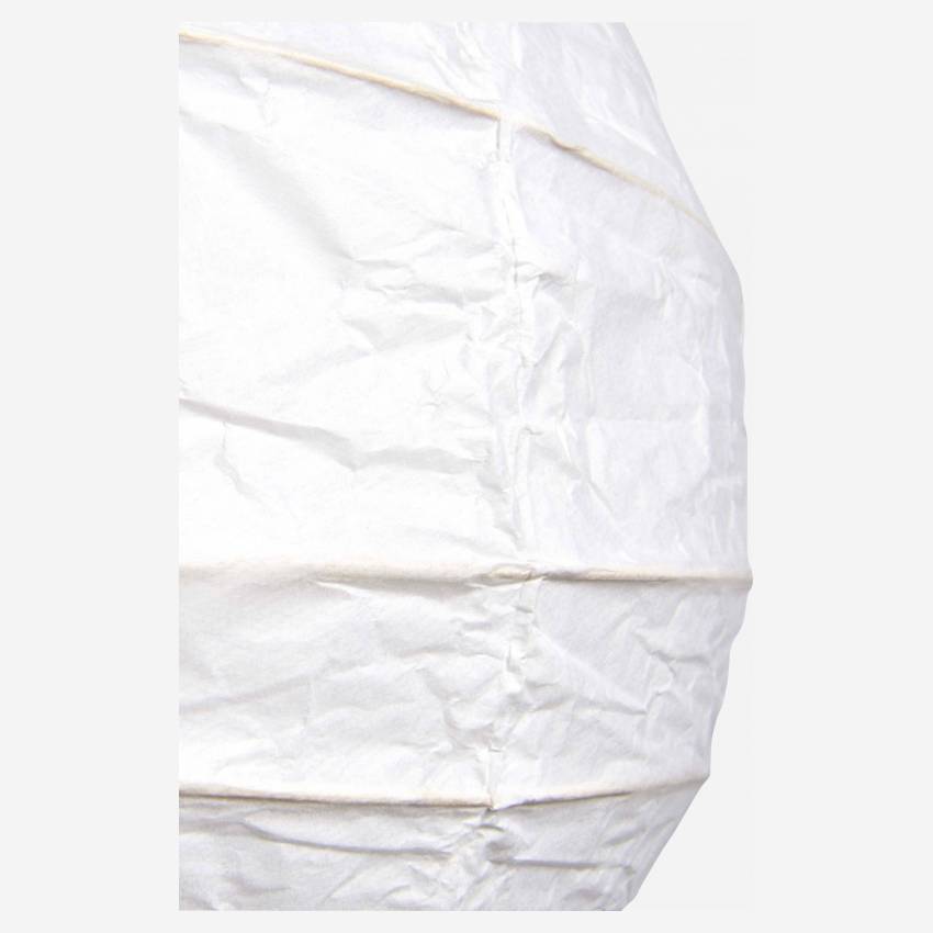 Paralume tondo sospeso in carta bianca, diametro 40 cm