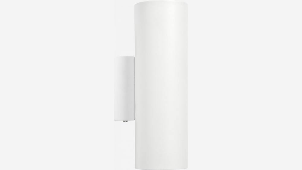 Wandlamp 16x9cm van gelakt metaal mat wit