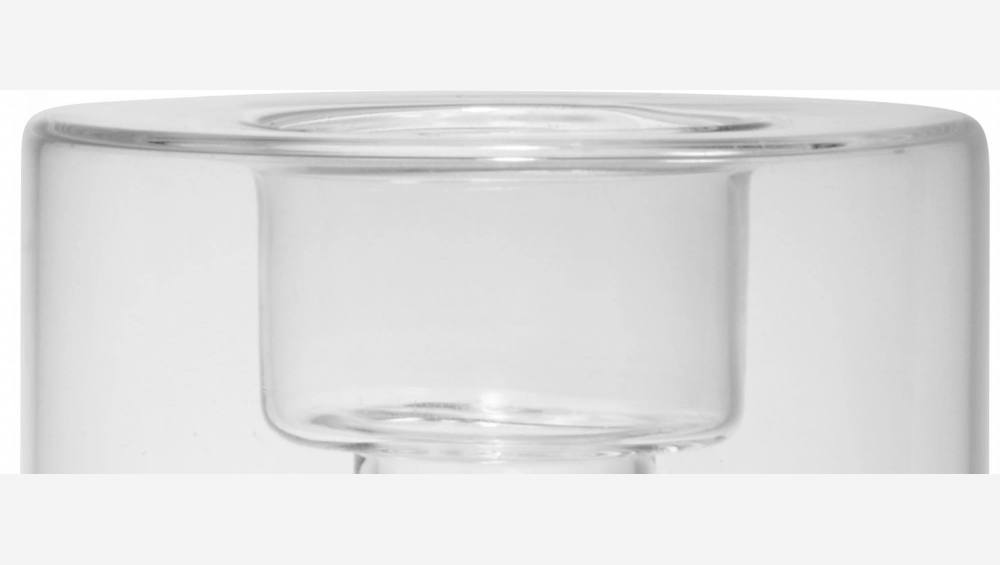 Candelabro de Vidrio - 16,5 cm - Transparente