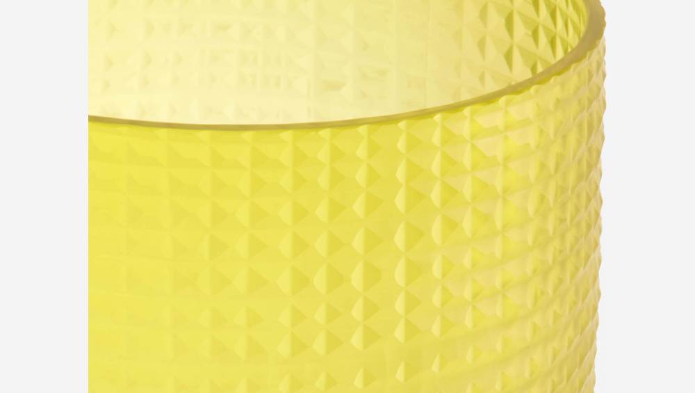 Vase en verre 30 cm jaune
